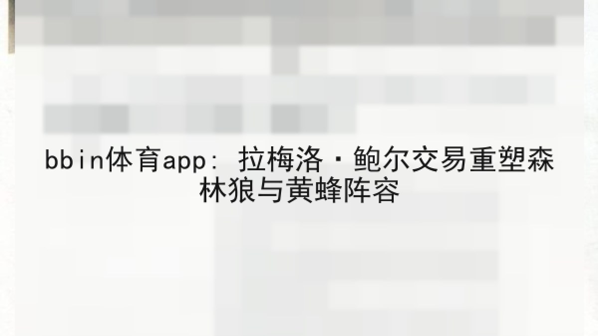 bbin体育app: 拉梅洛·鲍尔交易重塑森林狼与黄蜂阵容 bbin体育app: 拉梅洛·鲍尔交易重塑森林狼与黄蜂阵容